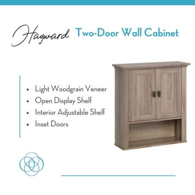 Image showing  Hayward Two-Door Bathroom and Laundry Wall Mount Storage Medicine Cabinet, 06-180
