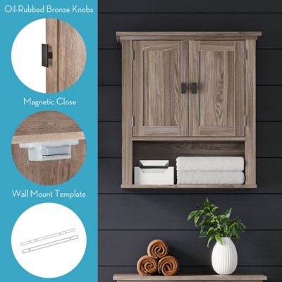 Image showing  Hayward Two-Door Bathroom and Laundry Wall Mount Storage Medicine Cabinet, 06-180