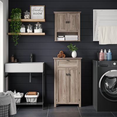 Image showing 6 th RiverRidge Home Hayward Two-Door Bathroom and Laundry Wall Mount Storage Medicine Cabinet, 06-180