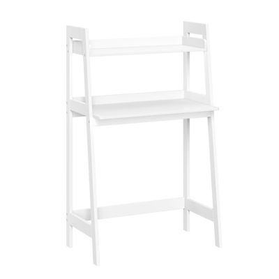 RiverRidge Home Kids Art Table Desk with Ladder Shelf and Open Storage Shelf for Playroom