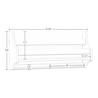 Image showing  Kids Wall Mount Bookshelf with 2 Kids Art Display Bars - Floating Bookshelf for Book Nook