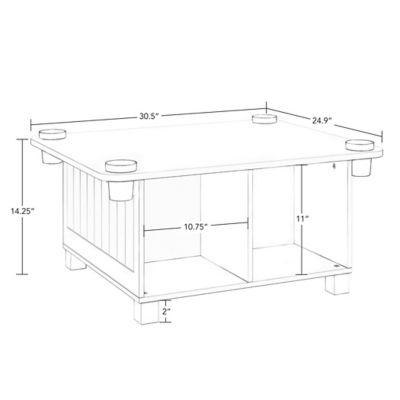 Image showing  Kids Desk and Art Activity Table with 4 Storage Cubbies and 4 Removable Storage Cups, 02-515K