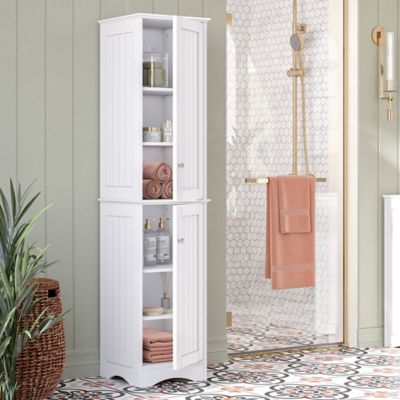 Image showing  2-Door Ashland Tall Bathroom Storage Cabinet and Linen Organizer