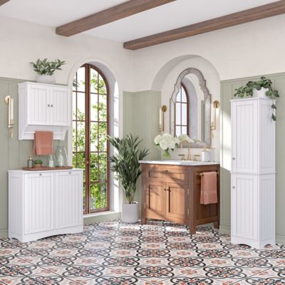 Image showing  2-Door Ashland Tall Bathroom Storage Cabinet and Linen Organizer