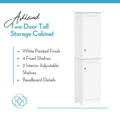 Image showing  2-Door Ashland Tall Bathroom Storage Cabinet and Linen Organizer