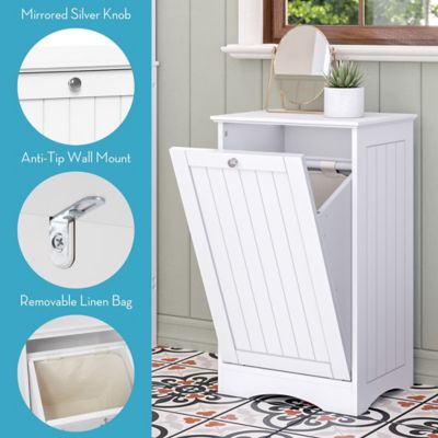 Image showing  Ashland Tilt-Out Laundry Hamper Cabinet with Removable Cloth Storage Bag