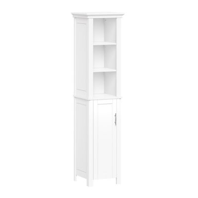 RiverRidge Home 1-Door Somerset Tall Bathroom Cabinet Storage Organizer