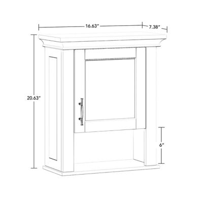 Image showing  Somerset Single Door Bathroom and Laundry Wall Mount Storage Medicine Cabinet