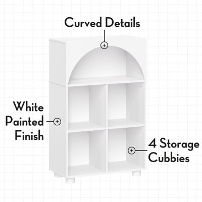 Image showing  Kids Curve Appeal 23 in. 4 Cubby Bookcase - 2 PK, 02-520K