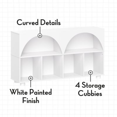 Image showing  Kids Curve Appeal 46 in. 4 Cubby Bookcase - 2 PK, 02-522K