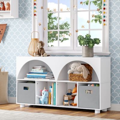 Image showing  Kids Curve Appeal 46 in. 4 Cubby Bookcase - 2 PK, 02-523K