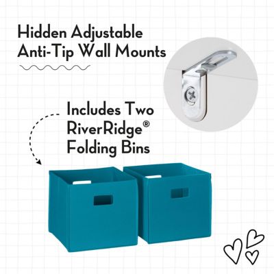 Image showing  Kids Curve Appeal 46 in. 4 Cubby Bookcase - 2 PK, 02-523K