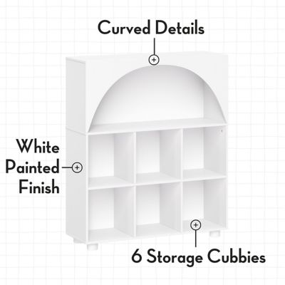Image showing  Kids Curve Appeal 35 in. 6 Cubby Bookcase - 2 PK, 02-526K