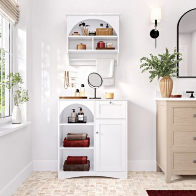 Image showing  Bristol Wall Shelf with Towel Bar