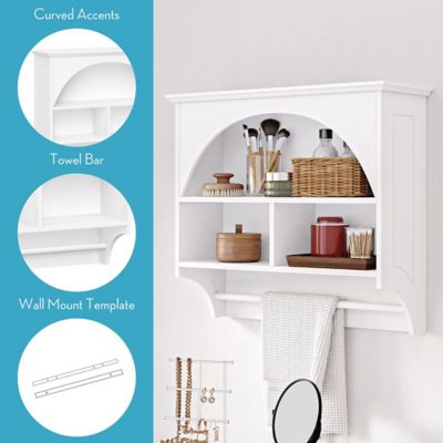 Image showing  Bristol Wall Shelf with Towel Bar