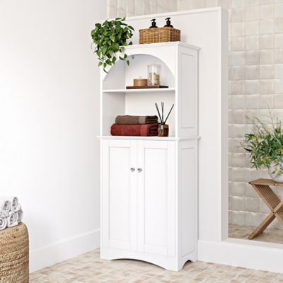 Image showing  2-Door Bristol Tall Cabinet with Open Shelves