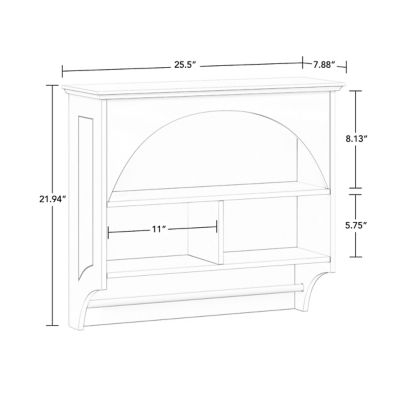 Image showing 5 th RiverRidge Home Kitchen Storage Wall Shelf with Towel Bar