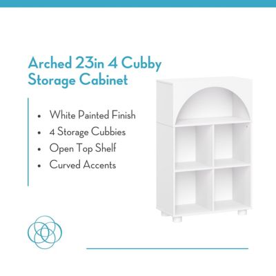 Image showing  Arched 23 in. 4 Cubby Storage Cabinet