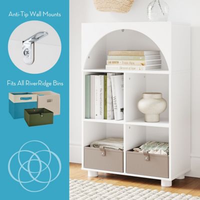 Image showing  Arched 23 in. 4 Cubby Storage Cabinet