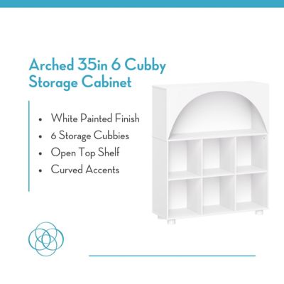 Image showing  Arched 35 in. 6 Cubby Storage Cabinet