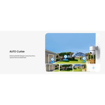 Image showing 5 th AOSU 3K 5.0 MP Wi-Fi Outdoor AI-Smart Security Camera with 400 Lumen Spotlight, 360 deg. PTZ, and Auto Tracking