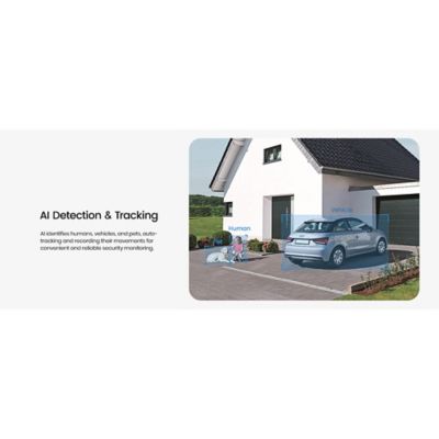 Image showing 5 th AOSU 3K Wi-Fi AI-Smart Cam Pro Security Camera with 2 Wired Integrated LED Flood Lights, 360 deg. PTZ Motion-Sensing