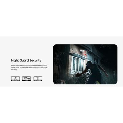 Image showing 6 th AOSU 3K Wi-Fi AI-Smart Cam Pro Security Camera with 2 Wired Integrated LED Flood Lights, 360 deg. PTZ Motion-Sensing