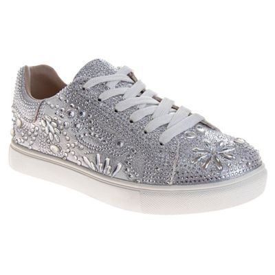 Badgley Mischka Kids' Gem-Encrusted Sneakers