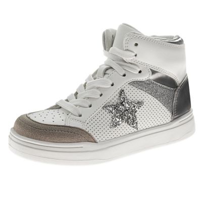 Kensie Girl Kids' High Top Glittery Star Sneakers