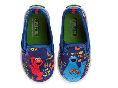 Sesame Street Kids' Elmo and Cookie Monster Canvas Sneakers