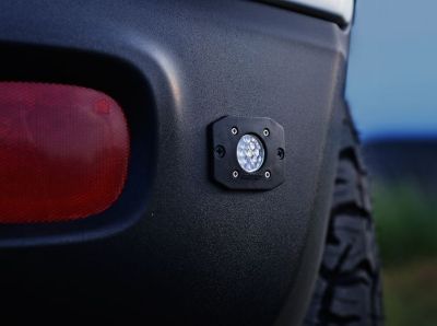 Image showing  Ignite LED Light Diffused Lens Flush Mount Black Housing, 1-Pack