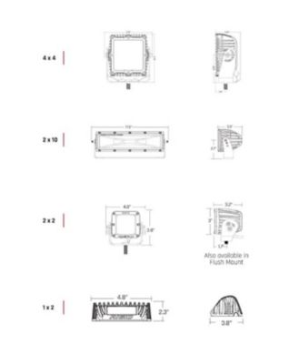 Image showing  2X2 115 Degree DC LED Scene Light Surface Mount Black Housing Single, 681513