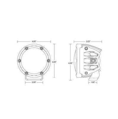 Image showing  360-Series 4 in. Spot Light with Amber PRO Lens. 2-Pack