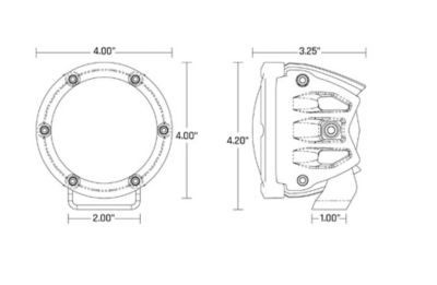 Image showing  360-Series 4 in. SAE Fog Light, Yellow/White, 2-Pack