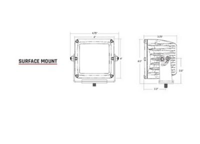 Image showing  D-XL PRO LED Light Driving Surface Mount Black Housing, 2-Pack