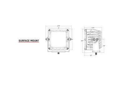 Image showing  D-XL PRO LED Light Driving Diffused Surface Mount Black Housing, 2-Pack
