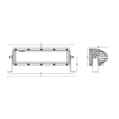 Image showing  E-Series PRO LED Light Spot/Driving Combo 40 in. Black Housing, 142313