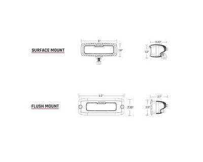Image showing  SR-Q Series PRO Midnight Edition Spot Diffused Surface Mounts, 2-Pack