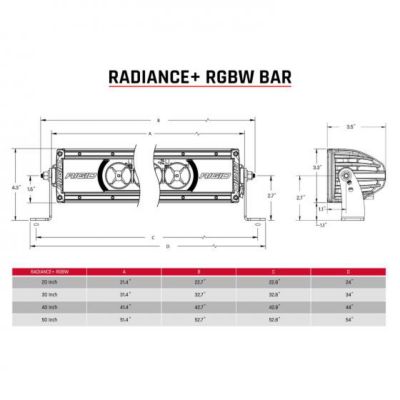 Image showing  Radiance+ 30 in. RGBW Light Bar, 230053