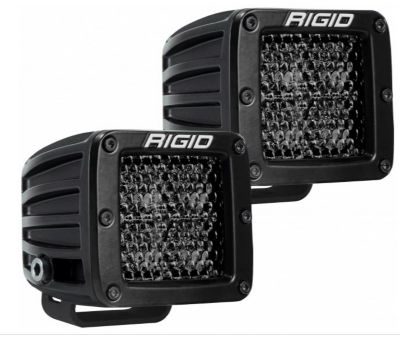 RIGID D-Series PRO Midnight Edition Spot Diffused Surface Mount Pair Lights, Black
