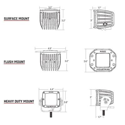 Image showing  D-Series PRO LED Light Flood Surface Mount White Housing Pair, 602113