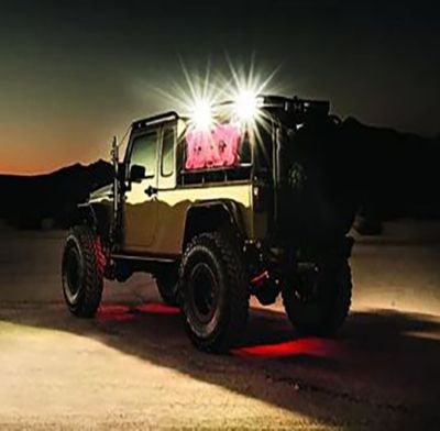 Image showing  1x2 65 Degree DC LED Scene Light White Housing Single, 86620