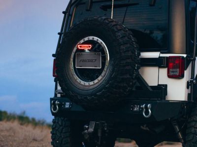 Image showing  Chase Rear Facing 5 Mode LED Light Red Halo Black Housing, 90133