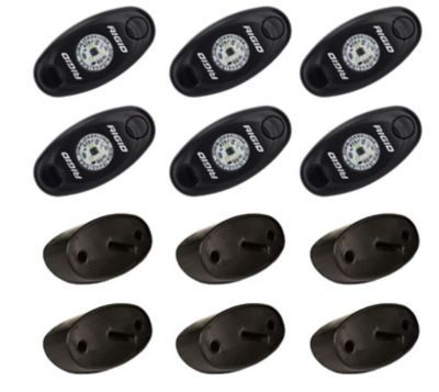 RIGID A-Series LED Universal Rock Light Kit High Power Cool White Set Of 6, 400253