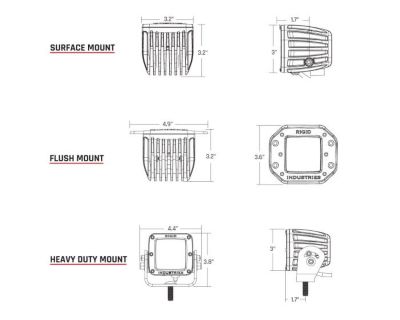 Image showing  D-Series PRO Light Flood Diffused Flush Mount White Housing, 1-Pack