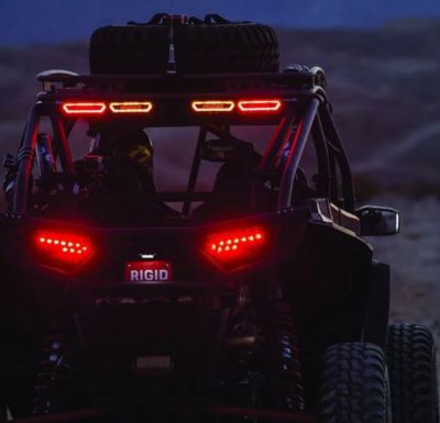 Image showing  715/168-Lumen Chase Rear-Facing 5-Mode LED Light, Blue Halo/Black Housing