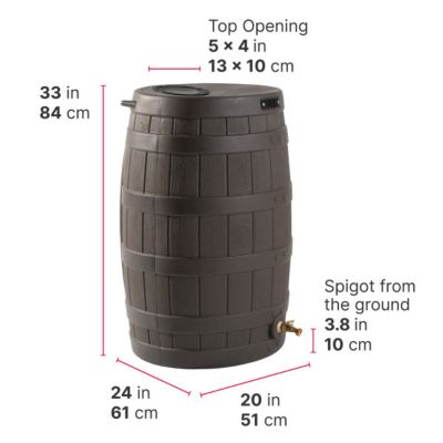 Image showing 8 th Step2 American Oak Rain Barrel