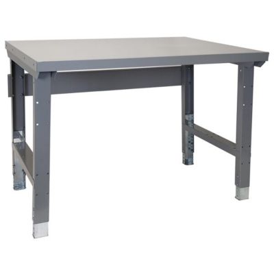 Image showing  Adjustable Workbench with Painted Steel Top 60 in. W x 30 in. D - 1700Ibs Capacity KD
