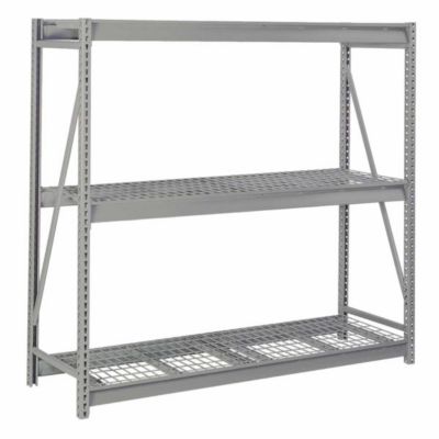 Lyon Bulk Storage Rack with Galvanized Wire Decking Starter, Gray 72 in. W x 36 in. D x 84 in. H 3 Levels 1900Ib/Level Cap.