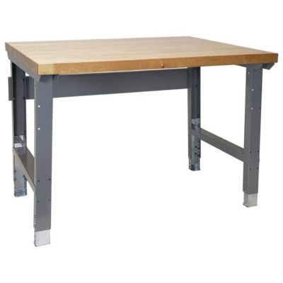 Image showing  Adjustable Workbench with Hard Top 60 in. W x 36 in. D - 5000Ibs Capacity Unassembled
